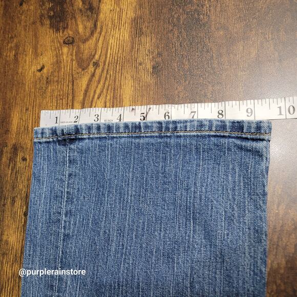 GAP Jeans Size 12 Low Bootcut Ankle Cheville Medium Light Wash Western Y2K - Picture 8 of 10